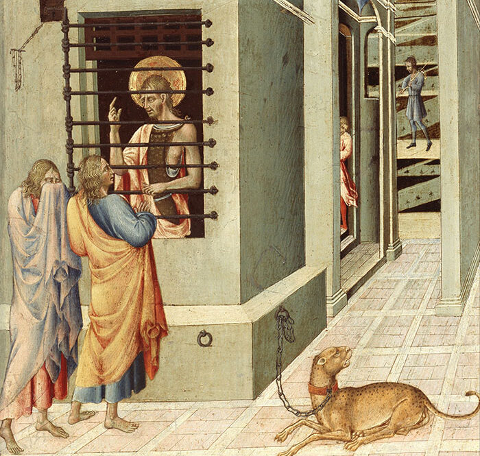 Saint John the Baptist in Prison Visited by Two Disciples, Giovanni de Paolo